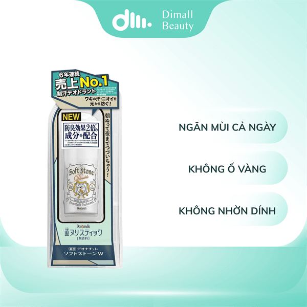 Lăn Khử Mùi Đá Khoáng Soft Stone Nhật Bản 20g