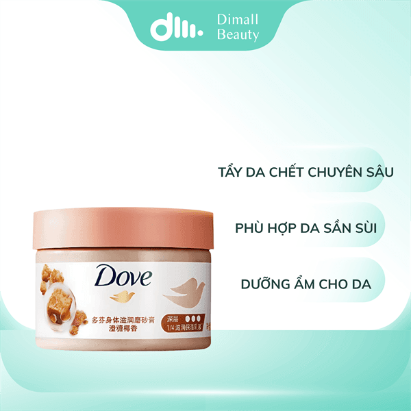 Tẩy Da Chết Dove Đường Nâu & Hương Dừa 298g
